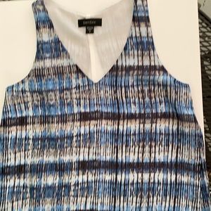 Karan Kane sleeveless top white blue black